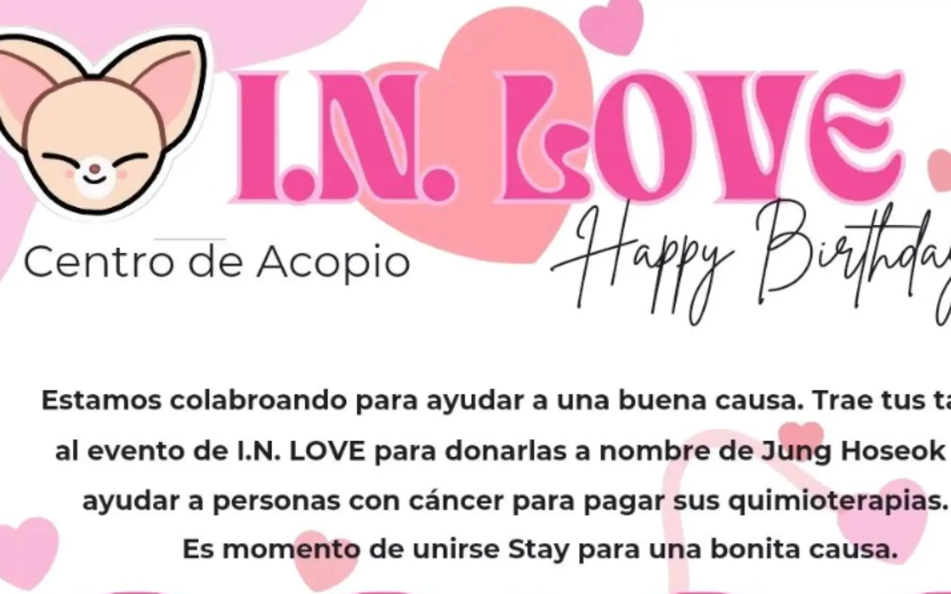 En el evento también se recibirán tapitas para ayudar a la campaña de apoyo a los niños con cáncer : Facebook Stray Kids Tampico